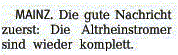 Mainzer Rheinzeitung vom 11.01.2005
